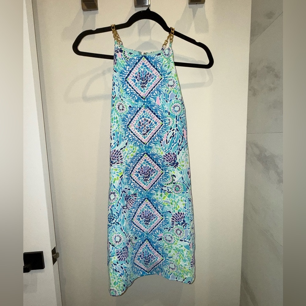 NWOT Lilly Pulitzer Pearl‎ Romper in Blue Ibiza Mini Dreas